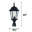Luminaire extérieur en aluminium noir 1 lumière-11801065