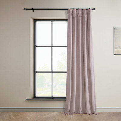 Matra Plush Velvet. Polyester Curtains for Bedroom - Room Darkening Curtains for Living Room Window Single Panel