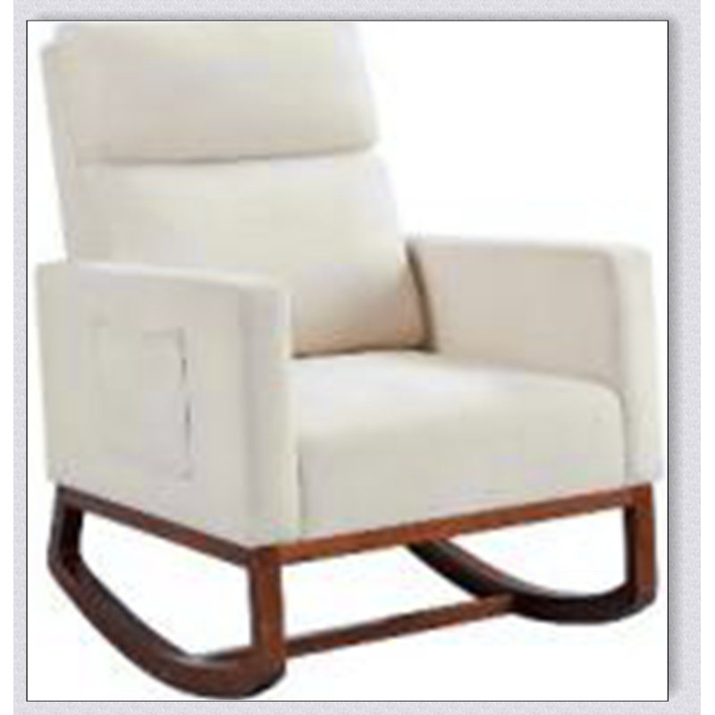 Chaise d'appoint rembourrée Mid-Century, Blanc