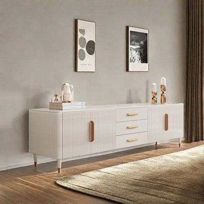 Italian style sintered stone countertop TV stand