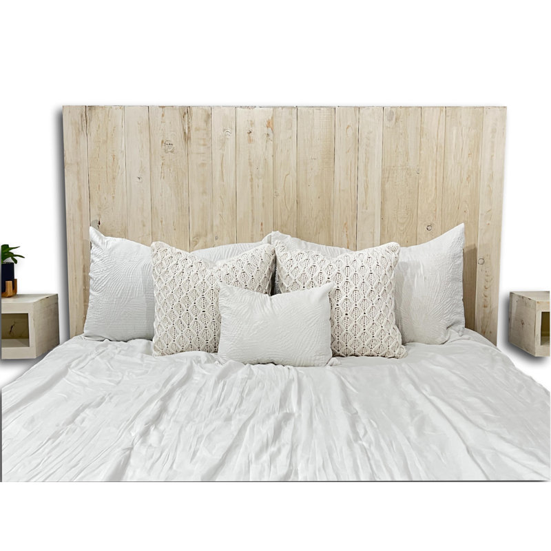 Davel Solid Wood Headboard, California King, Antique White