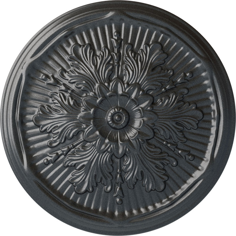 Médaillon de plafond Luton de 21 po x P 2 po (convient aux auvents jusqu'à 3 1/2 po), Étain