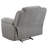 Gilo Manual Glider Recliner Armchair, 46 Inch Light Gray, Pillow Top