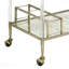 Miroir antique et chariot de service en laiton