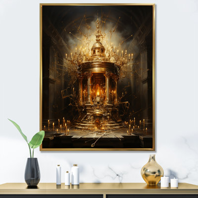 Judaïsme, arche dorée de l'alliance sur toile