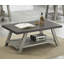 Ensemble de tables basses 3 pièces en bois noyer vieilli et gris Athens, parfait pour un décor rustique et moderne-129228090-129228094