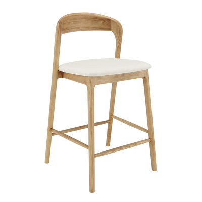 Celestia Upholstered Solid Wood Counter Stool