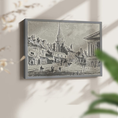 Vintage Sketch Work-XXXVI -Framed Print - Restickable