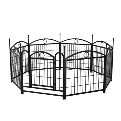 Clôture pour animaux 24,2 po de hauteur, 24 po, métal, bleu