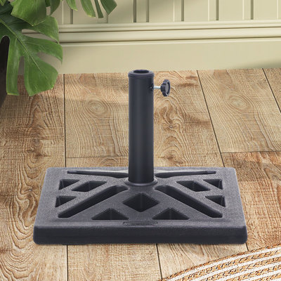 33 lb Base de parasol de patio robuste en noir