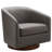 Bennett Faux Leather Swivel Barrel Chair-115700656