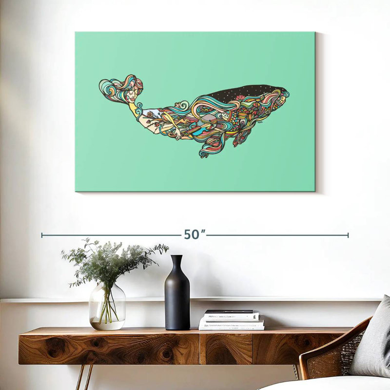 Brampt Vibrant Whale, 26" H x 39" W