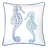 Embroidery Seahorse Velvet Throw Pillow-40333133