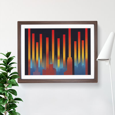 Joyous Abstract City Skyline - Framed Print