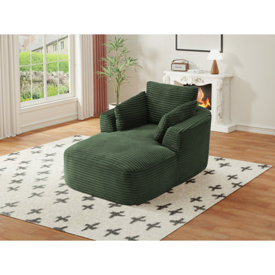 Canapé 45 pièces à compression à une seule pièce avec siège profond, rembourré pour le salon ou la chambre à coucher, aucun assemblage requis, tissu en velours côtelé.