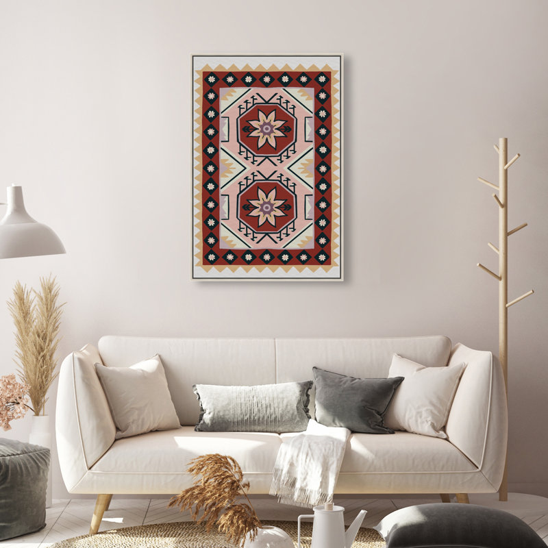 Daylight Damask Print by Oliver Gal, 16"H x 11"W, Silver Floater Frame