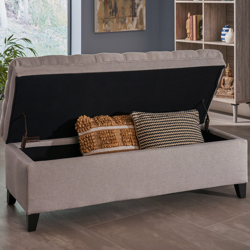 Ayden Storage, 50" X 20.5" 18.78" H, 32.94 Lb, Versatile Bench , 48.86 In. 20.93 18.78 In., Lb, Light Gray