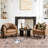 29 " Wide Tufted Faux Leather Small Barrel Bar Club Chair Set Of 2-2053043243