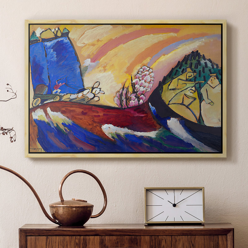 "Peinture avec troïka", toile de Wassily Kandinsky, 16 x 24, Naturel