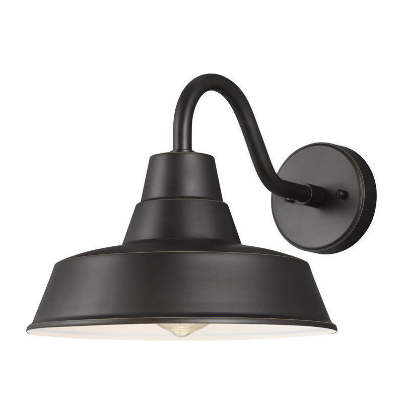 Luminaire de grange d'extérieur Blakeston, H 10,63 po x l 12 po x P 12 po, Non, Bronze antique