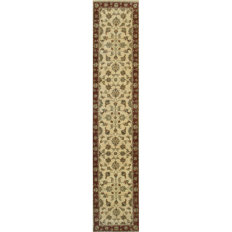Hand Knotted Wool Floral Area Rug