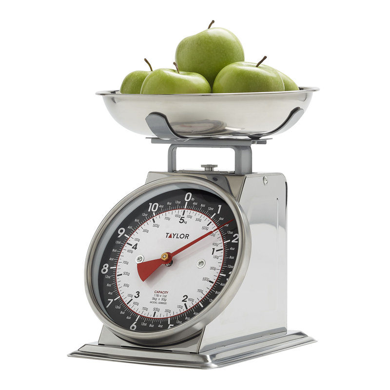 Taylor Retro Stainless Steel Mechanical Kitchen Scale with Bowl