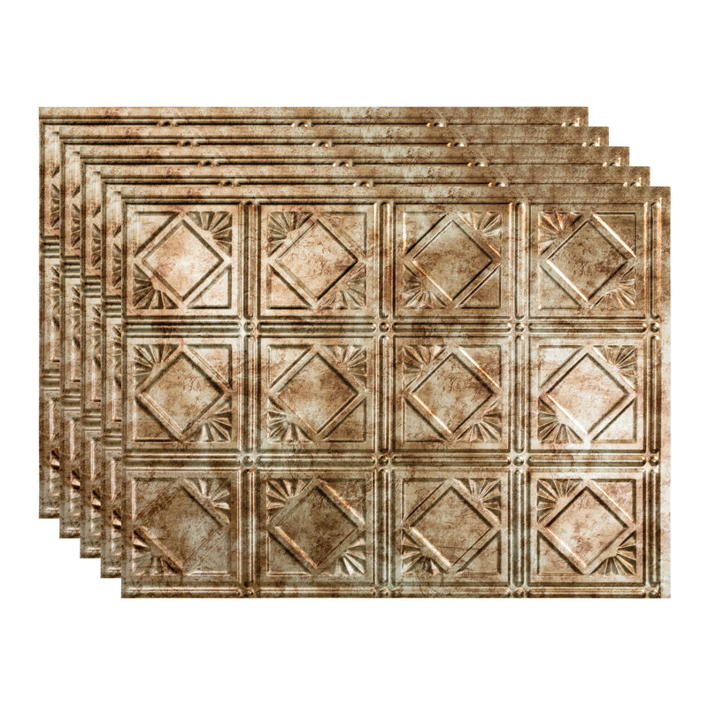 Ensemble de dosseret décoratif en vinyle de style traditionnel 4, Bronze Bermudes