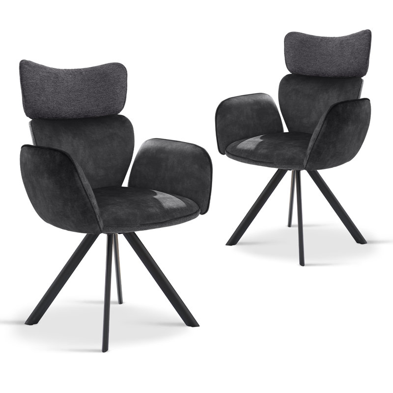 Fabric Upholstered Wing Back Armchair