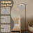  Arc Floor Lamp rabbits Tall Modern Standing Lamp LED Adjustable Linen Lampshade 3 Color Temperatures