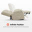 Fauteuil inclinable électrique de 27,2 po Syeda-110524278