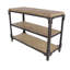 Console en bois brun à 2 tablettes