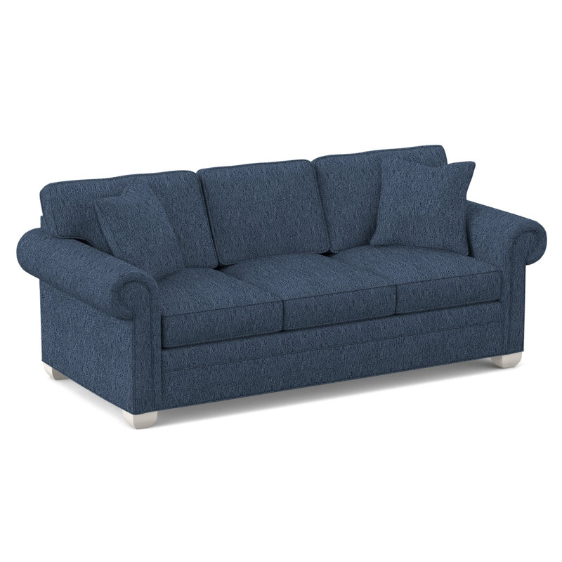 Main Street Upholstered 85'' Sleeper Sofa, Casa Blanca, Navada Blue