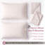 Ensemble de draps en percale 100% coton lavé - comprend 1 drap plat, 1 drap-housse et 2 taies d'oreiller-129479918-129479919