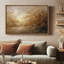 «Abstract Earth Tone Landscape with Radiant Light», reproduction d'art encadrée-746406986-746406964