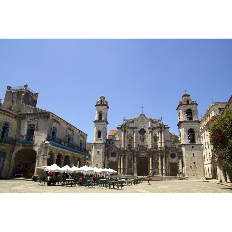 The Havana Cathedral In Cuba. - Wrapped Canvas Print, 30cm H x 46cm W x 3.8cm D