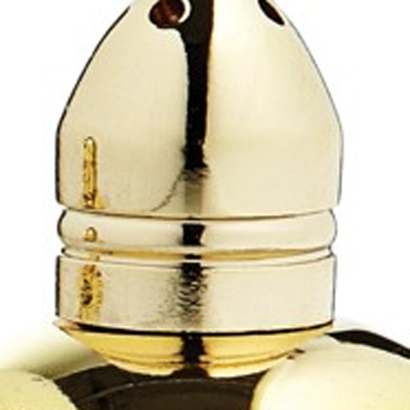 Ensemble de deux poivrières en cristal transparent et doré