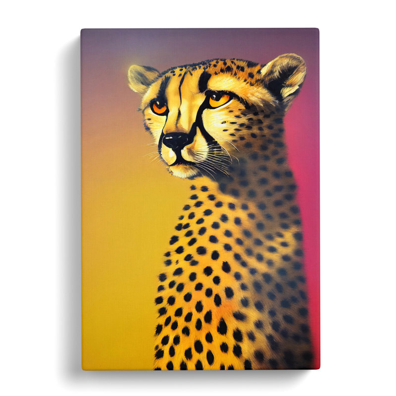 Cheetah Urban - Wrapped Canvas, 60cm H x 40cm W x 3cm D