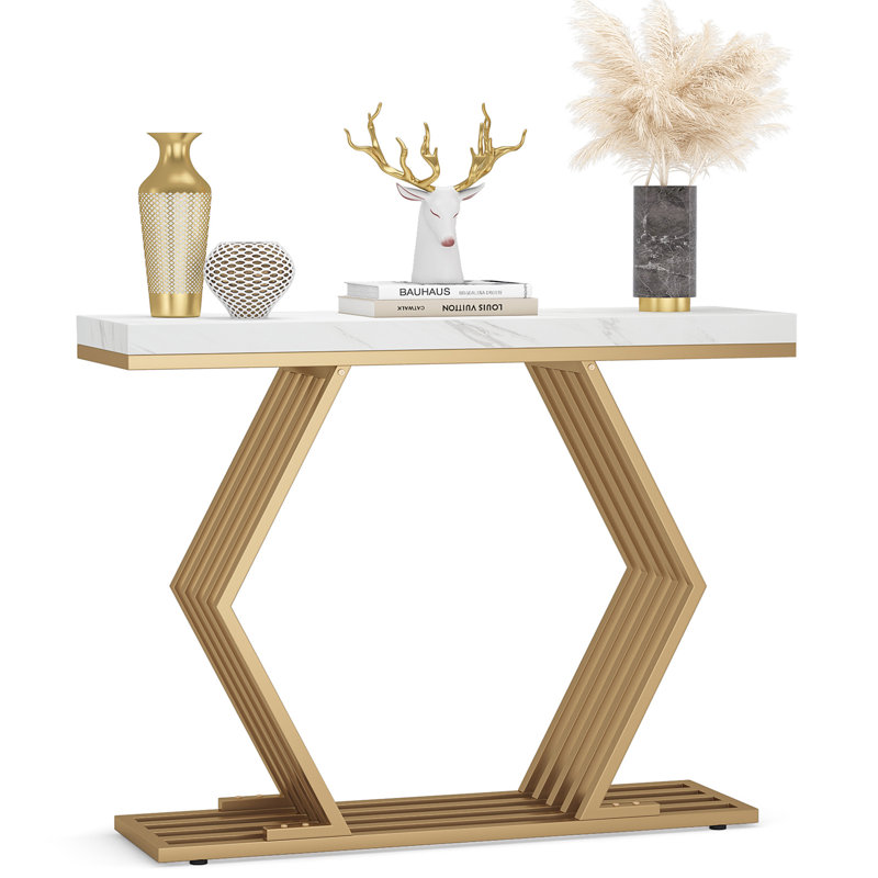 Bynes Console Table, Black, Gold