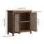 Armoire de rangement rustique en bois massif brun rustique naturel vieilli