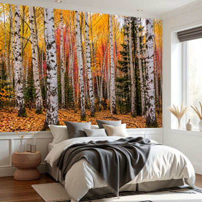 Papier peint adhésif auto-adhésif Birch Tree Grove