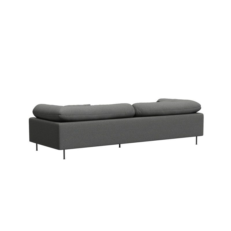 Collar 3-Seater, Gray, Cotton Blend