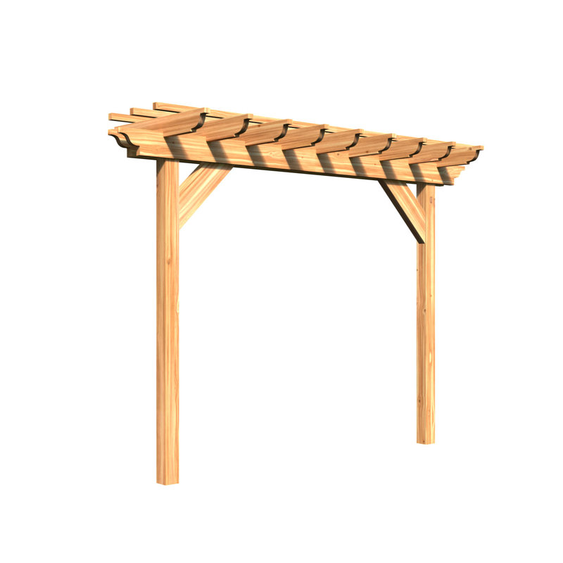 Solid Wood Pergola, 10 ft. W x 4 ft. D