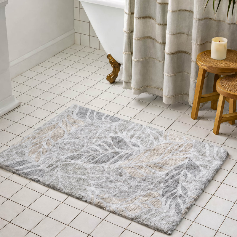 Premium Machine Washable Dream Shag ADS198 Leaves Rug, 1'8" x 2'6"