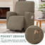 Housse pour fauteuil inclinable à coussins carrés/rectangulaires-971991222
