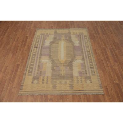 Pastel Colors Wool Kilim Handwoven Rug 5x7
