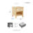 Baltimore 20" Transitional Wood Nightstand with Single Dovetail Drawer, Kenilin Metal Glides & Lower Storage Cubby