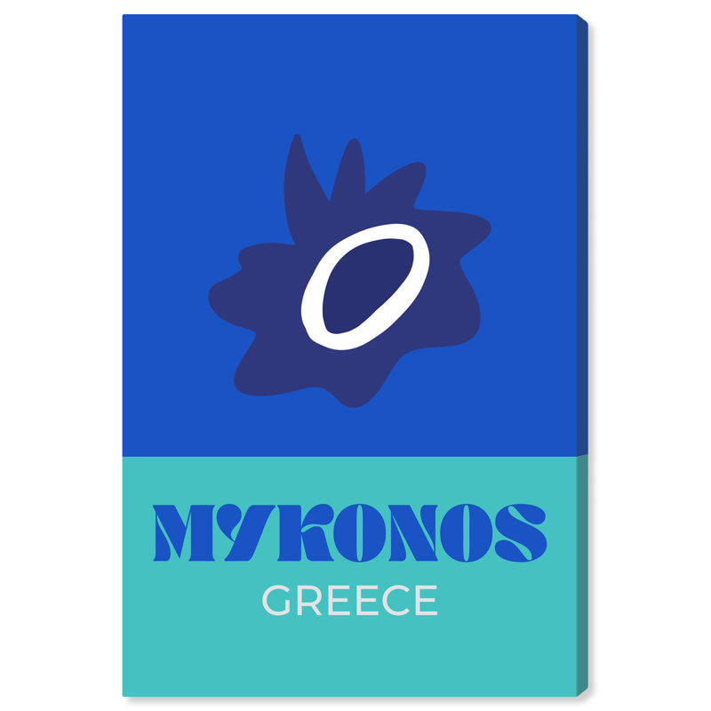 Voyage à Mykonos par Wynwood Studio, L 16 po x H 24 po