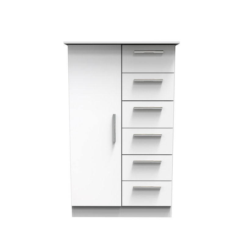 Bhaga Manufactured Wood Wardrobe, White Matt