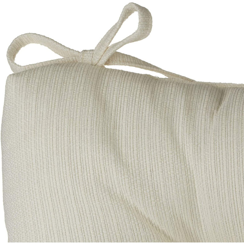Champetres Non-Slip Rocking Chair Cushion Set, Set of 2, Ivory