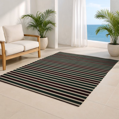 Tapis intérieur / extérieur noir HorizontalStripes